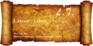 Lakner Tibor névjegykártya